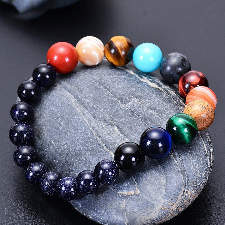Lovers Eight Planets Natural Stone Bracelet